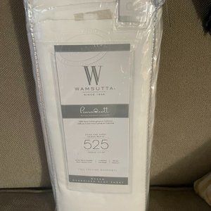 Wamsutta 525Thread Count  Full Flat Sheet Pima Cotton in white